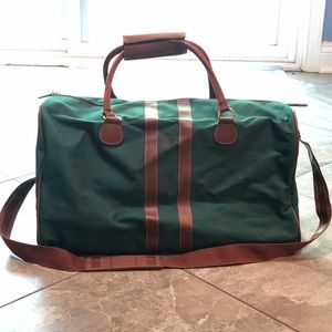 Small Green and Brown Polo Duffel